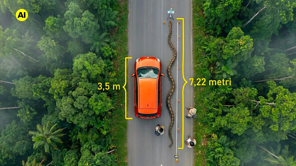 Recordslang ontdekt op Sulawesi: "Ibu Baron" breekt wereldrecord met 7,22 meter